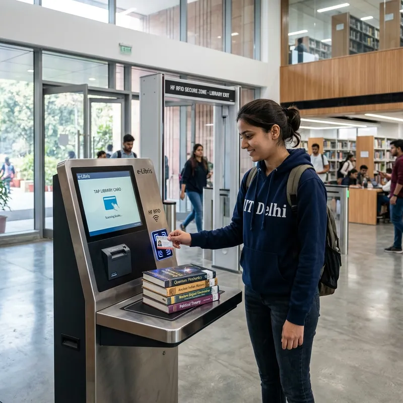 JNL Library Delhi HF RFID Self-Checkout Integration