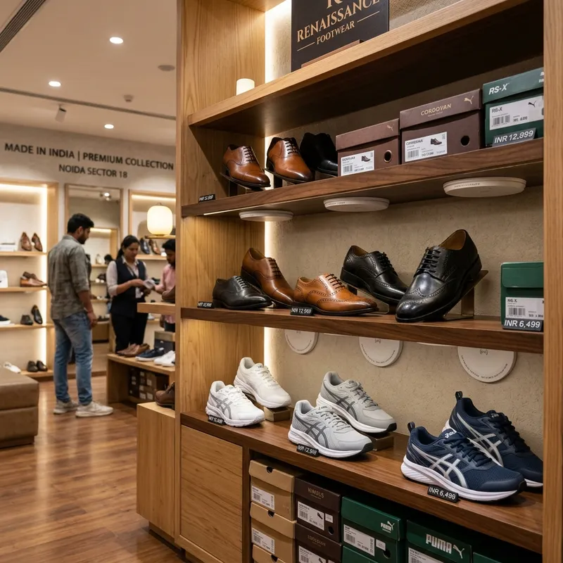 Delhi NCR Footwear Showroom RFID Smart Display Shelves