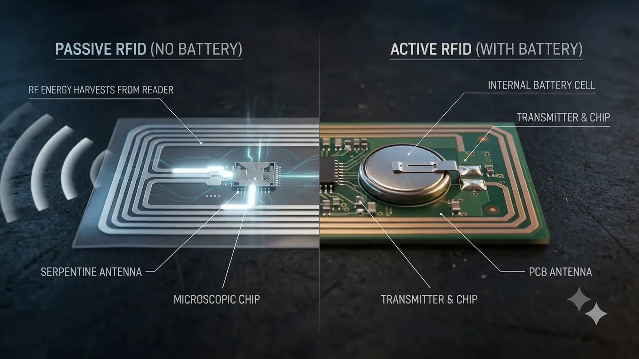 Passive vs Active RFID Architecture