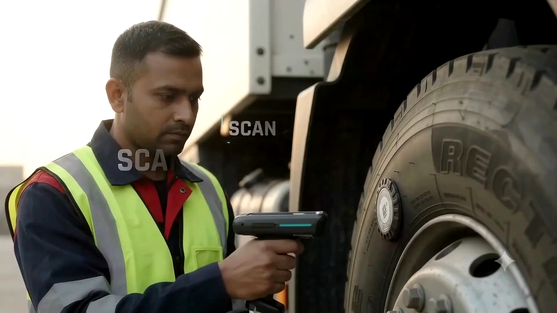 UHF RFID Heavy-Duty Vulcanized Rubber Tyre Patch Tag - Live Demonstration thumbnail